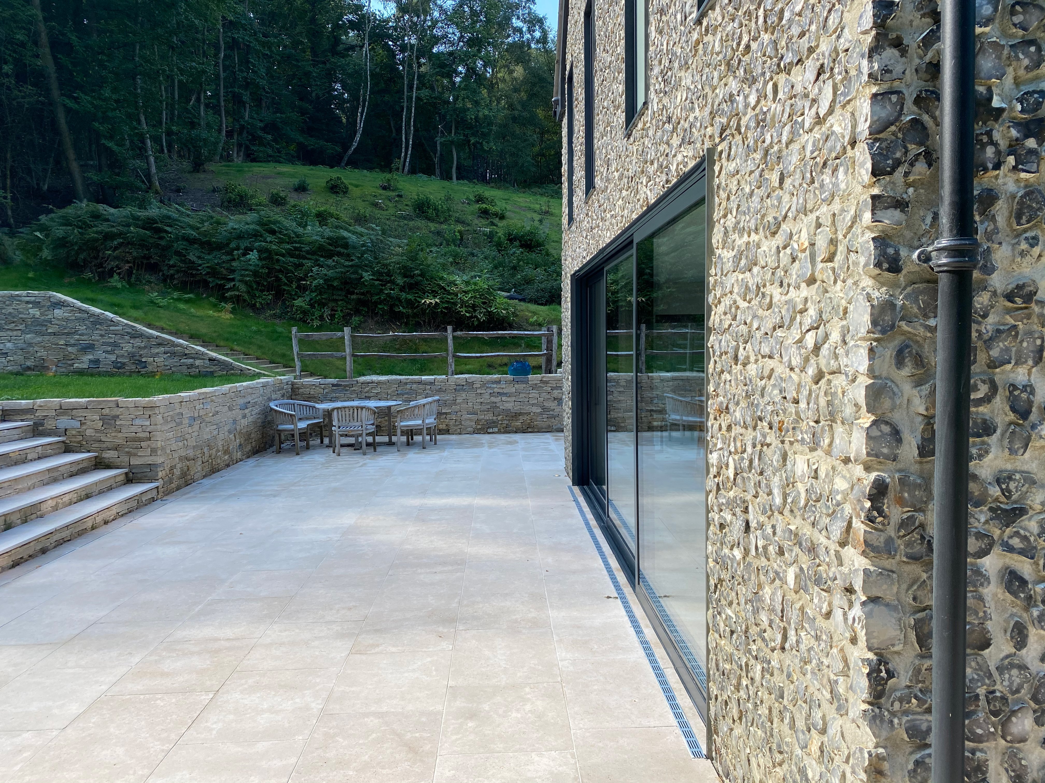 Flint Farmhouse garden elevation