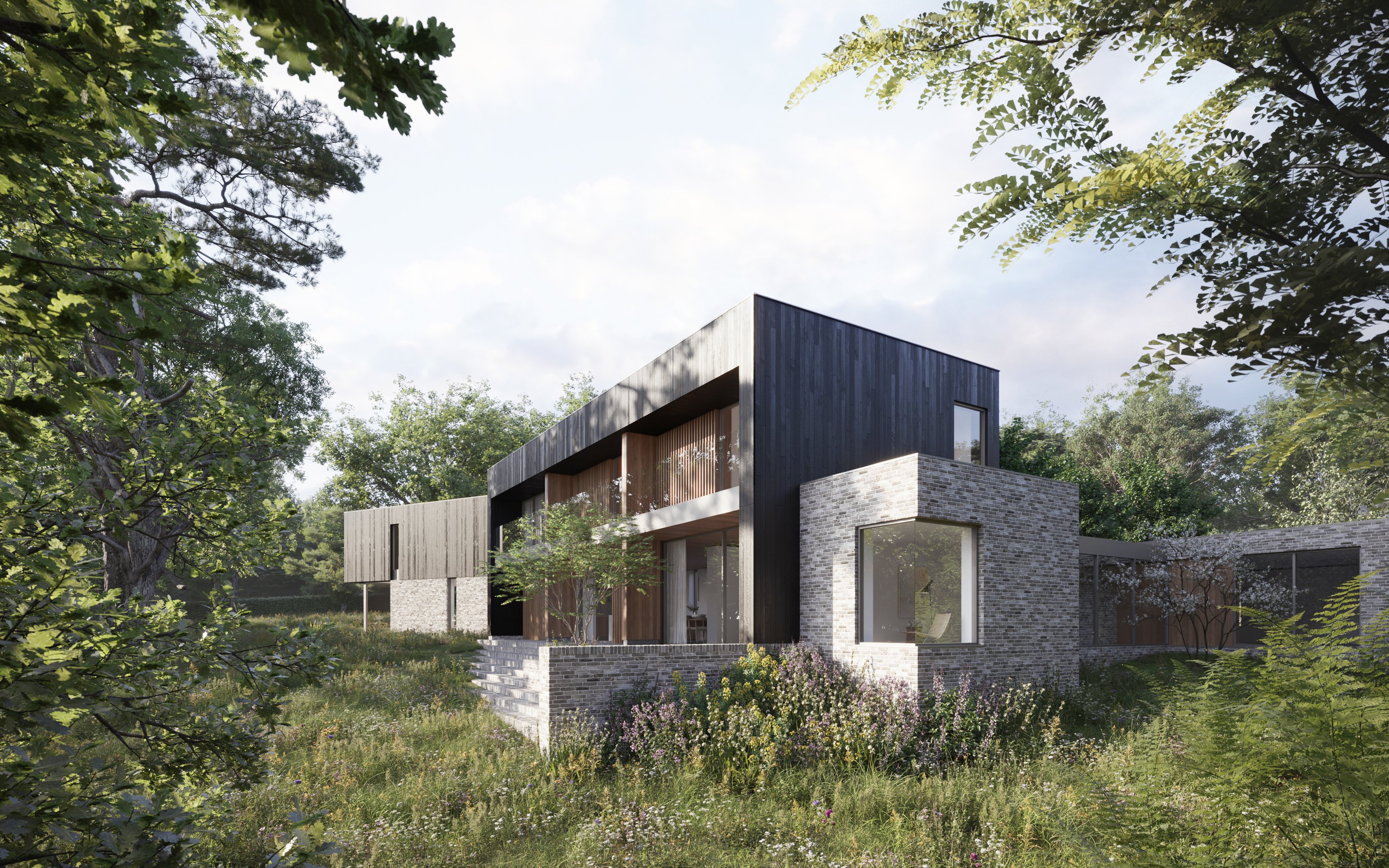 Contemporary dwelling detail, New Forest National Park