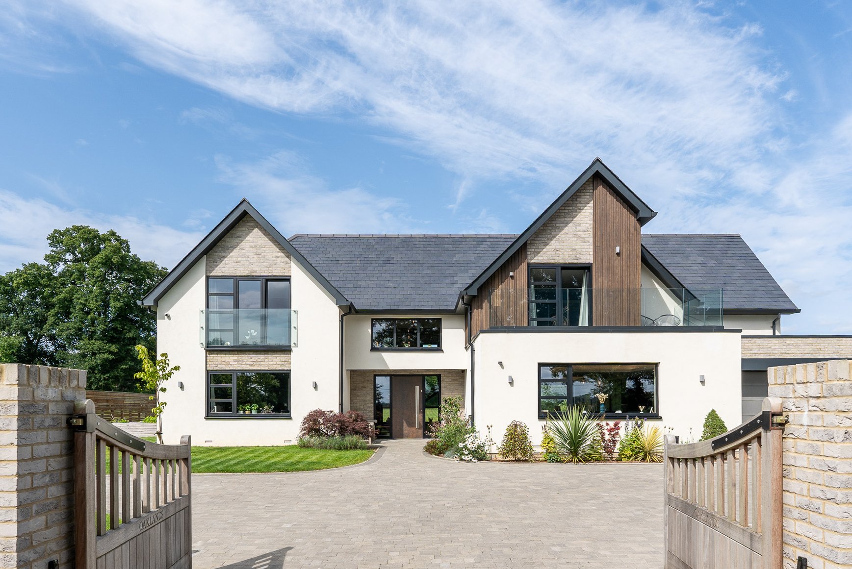 Oaklands new dwelling front elevation, Lyeway, East Hampshire