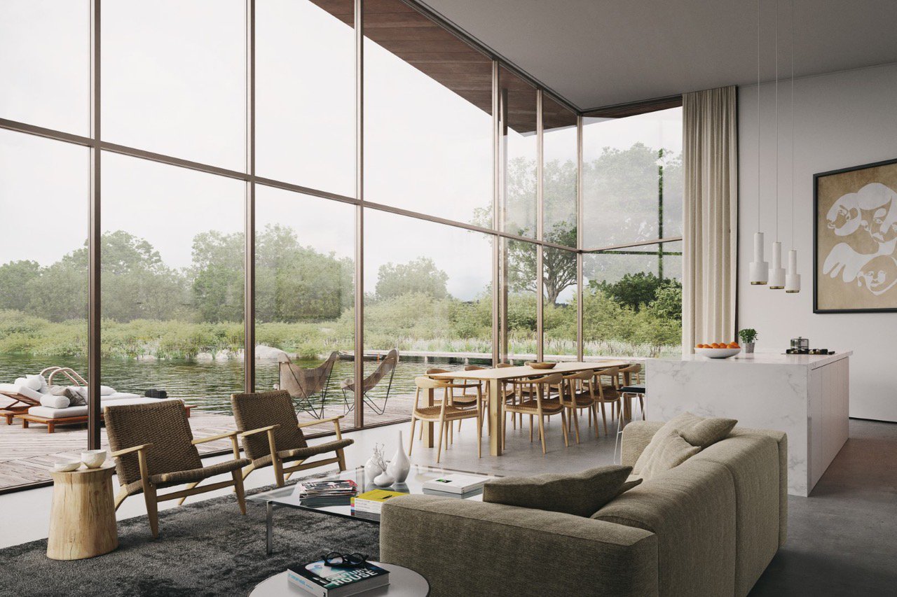 Water Lily House interior living space